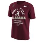 Men's Nike Alabama Crimson Tide 2017 National Champions Territory Tee, Size: Small, Dark Red