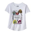 Girls Plus Size Monster High Ghoul Friends Forever Graphic Tee, Size: L Plus, White