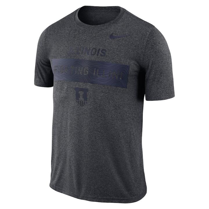 Men's Nike Illinois Fighting Illini Banner Legend Tee, Size: Small, Char