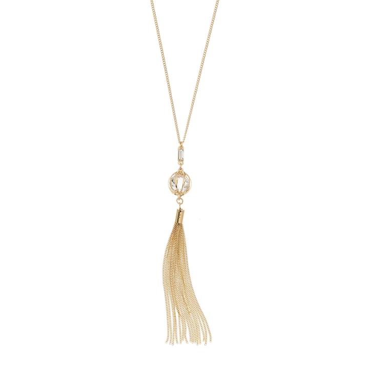 Lc Lauren Conrad Caged Tassel Necklace, Women's, Gold