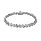 Sterling Silver 1/2-ct. T.w. Round-cut Diamond Tennis Bracelet, Women's, White