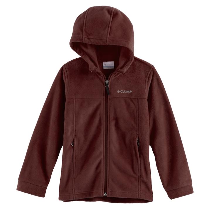 Boys 4-7 Columbia Zip-up Fleece Hoodie, Size: 4-5, Light Pink