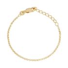 Junior Jewels Kids' Sterling Silver Rolo Chain Bracelet, Girl's, Size: 4.5, Yellow