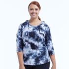 Plus Size Marika Curves Marina Tie-dye Hoodie, Women's, Size: 1xl, Grey (charcoal)