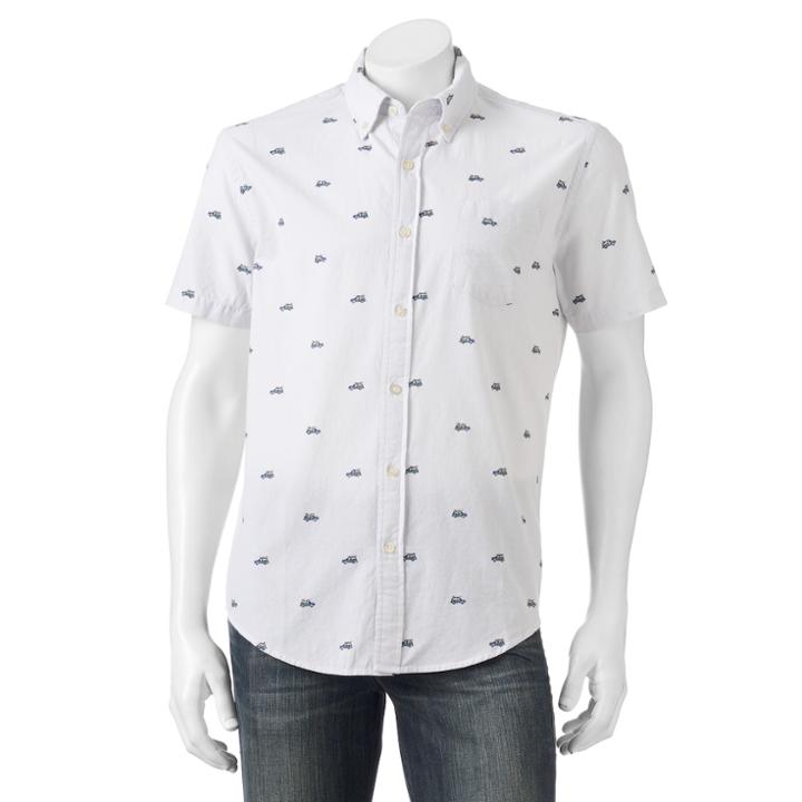 Men's Sonoma Goods For Life&trade; Modern-fit Button-down Shirt, Size: Xxl, Grey