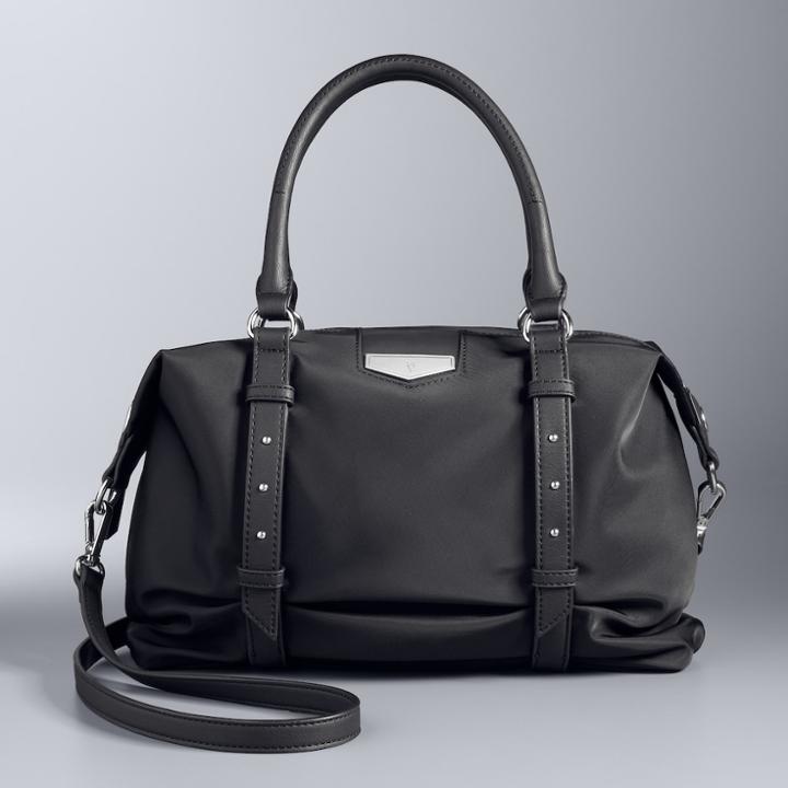 Simply Vera Vera Wang Palermo Satchel, Women's, Black