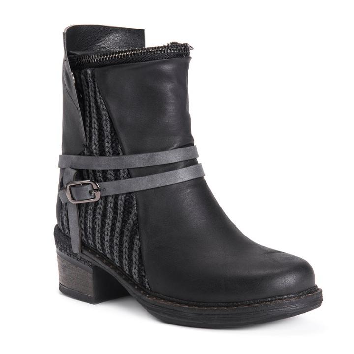 Muk Luks Nina Women's Ankle Boots, Size: 6, Black