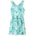Girls 7-16 Speechless Floral Ruffled Surplice Dress, Girl's, Size: 7, Blue Other