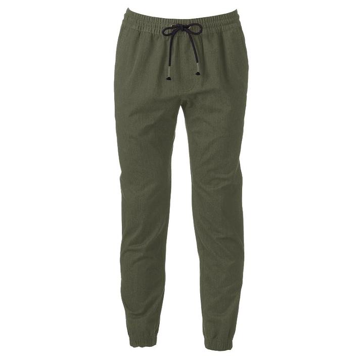 Silver Lake, Men's Twill Jogger Pants, Size: Large, Dark Green