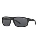 Arnette An4225 64mm Burnout Rectangle Polarized Sunglasses, Men's, Dark Grey