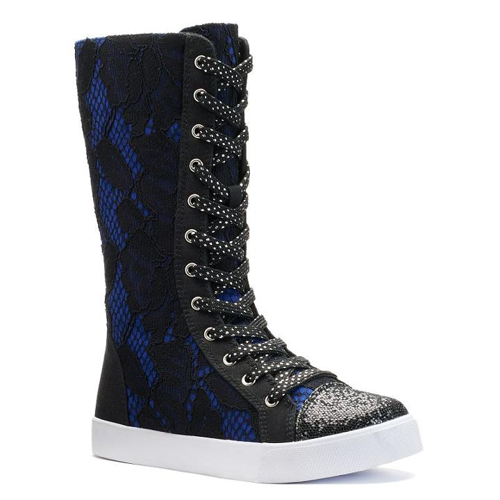 Disney D-signed Descendants Girls' Super High-top Sneakers, Girl's, Size: 4, Black