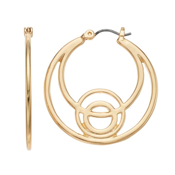 Dana Buchman Geometric Hoop Earrings, Women's, Gold
