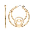 Dana Buchman Geometric Hoop Earrings, Women's, Gold