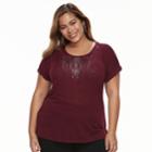 Plus Size Apt. 9&reg; Embellished Top, Women's, Size: 0x, Med Pink