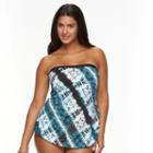 Plus Size Apt. 9&reg; Tummy Slimmer Tie-dye One-piece Swimsuit, Women's, Size: 3xl, Dark Green