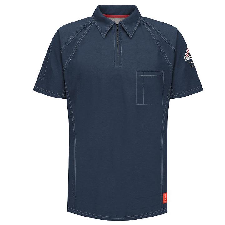 Men's Bulwark Iq Series&trade; Comfort Knit Polo, Size: Medium, Blue
