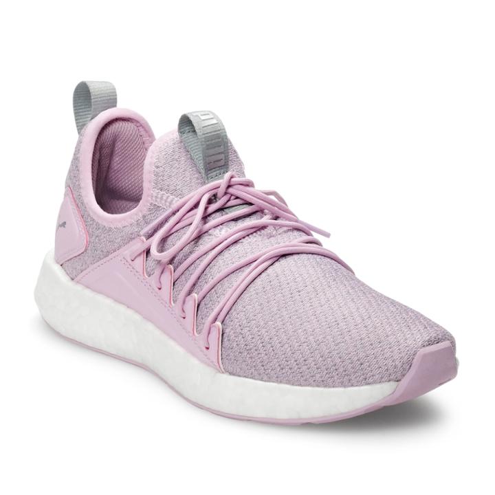 Puma Nrgy Neko Jr. Grade School Girls' Running Shoes, Size: 5, Grey