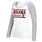Women's Adidas Indiana Hoosiers Double Color Tee, Size: Xl, White
