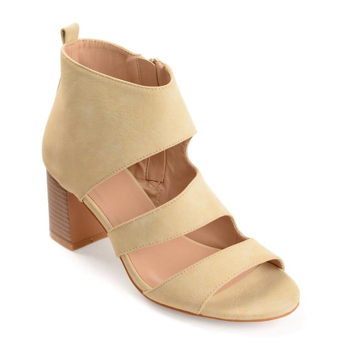 Journee Collection Juniper Women's High Heel Sandals, Size: Medium (8.5), Lt Beige