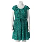 Plus Size Lc Lauren Conrad Floral Pleated Dress, Women's, Size: 2xl, Blue