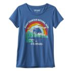 Girls 7-16 Mudd&reg; Raw Edge Scoopneck Graphic Tee, Girl's, Size: 14, Blue (navy)