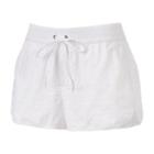 Juniors' So&reg; Dolphin Hem Twill Shortie Shorts, Girl's, Size: Xl, White