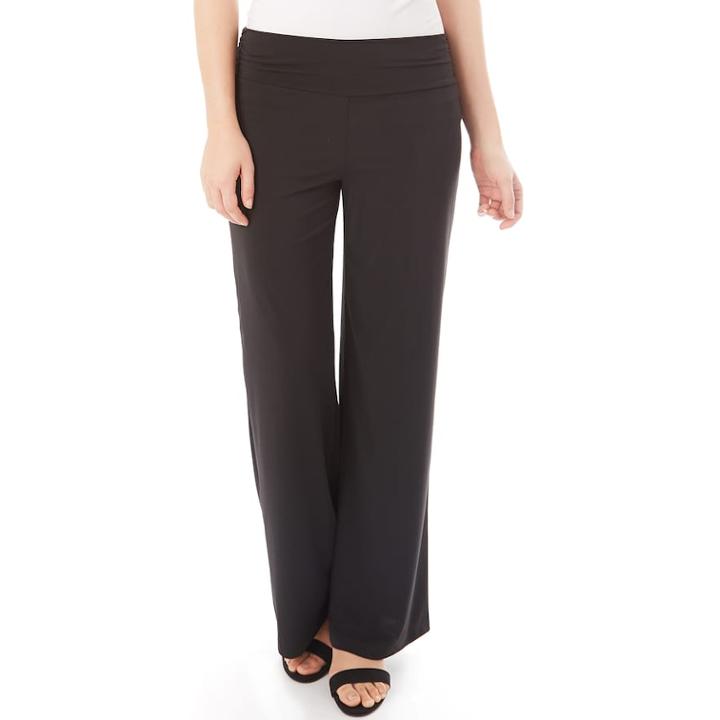 Women's Apt. 9&reg; Print Palazzo Pant, Size: Xl, Black