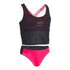 Girls 7-16 Under Armour Racer Tankini & Bottoms Swimsuit Set, Size: 14, Brt Pink