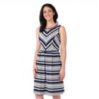 Women's Ile New York Striped Fit & Flare Dress, Size: 10, White