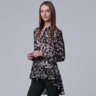 Women's Simply Vera Vera Wang Printed High-low Blouse, Size: Xs, White