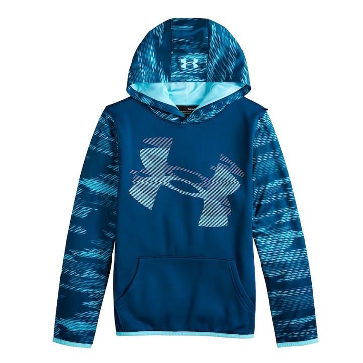 Boys 8-20 Under Armour Armour Fleece Highlight Hoodie, Size: Small, Blue