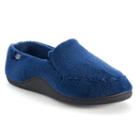 Isotoner Men's Microterry Slip-on Slippers, Size: Large, Blue