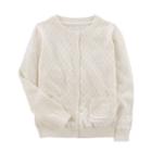 Girls 4-12 Oshkosh B'gosh&reg; Pointelle Cardigan, Size: 4-5, White