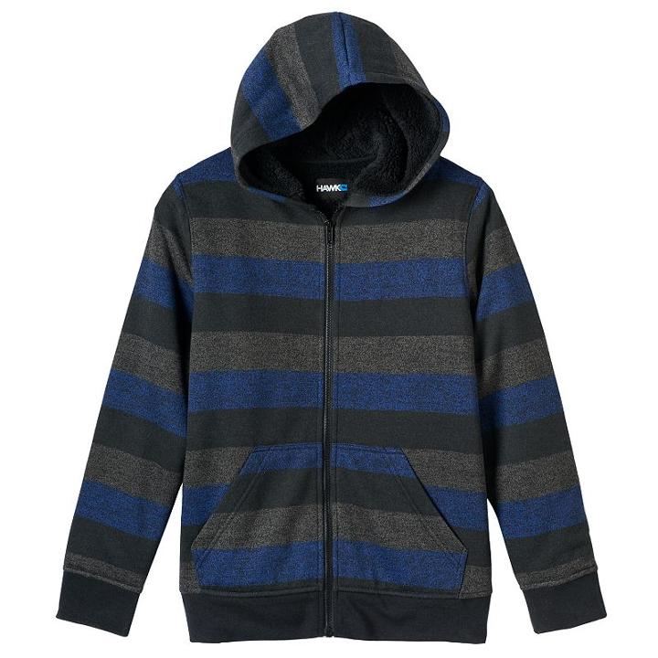 Boys 8-20 Tony Hawk Rugby-striped Hoodie, Boy's, Size: Small, Blue (navy)