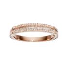 10k Rose Gold 1/4 Carat T.w. Diamond Ring, Women's, Size: 6, White