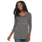 Women's Apt. 9&reg; Graphic Crewneck Tee, Size: Xl, Grey (charcoal)