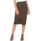Women's Apt. 9&reg; Front Slit Pull-on Pencil Skirt, Size: Small, Green