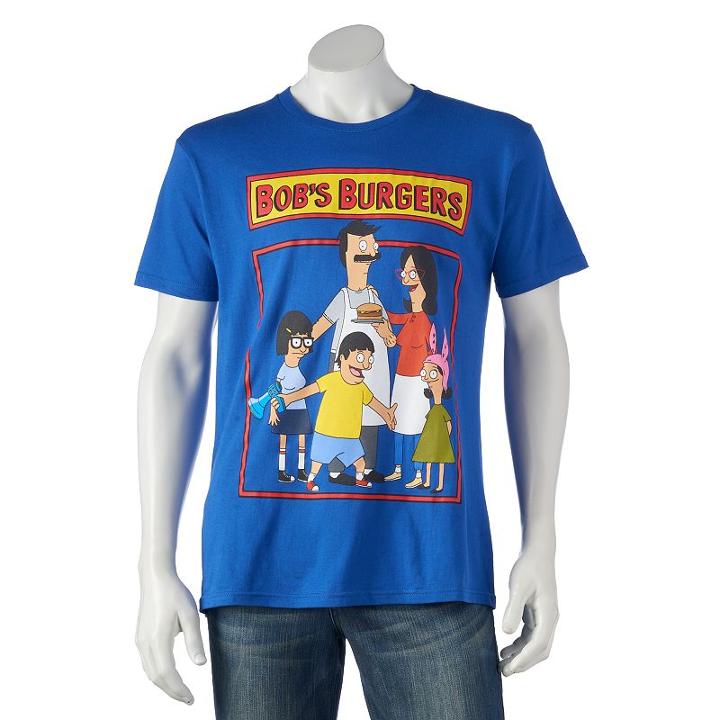 Men's Bob's Burgers Tee, Size: Xl, Med Blue