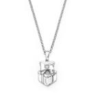 Little Diva Diamonds Sterling Silver Diamond Accent Gift Box Pendant - Kids, Girl's, Size: 14, White