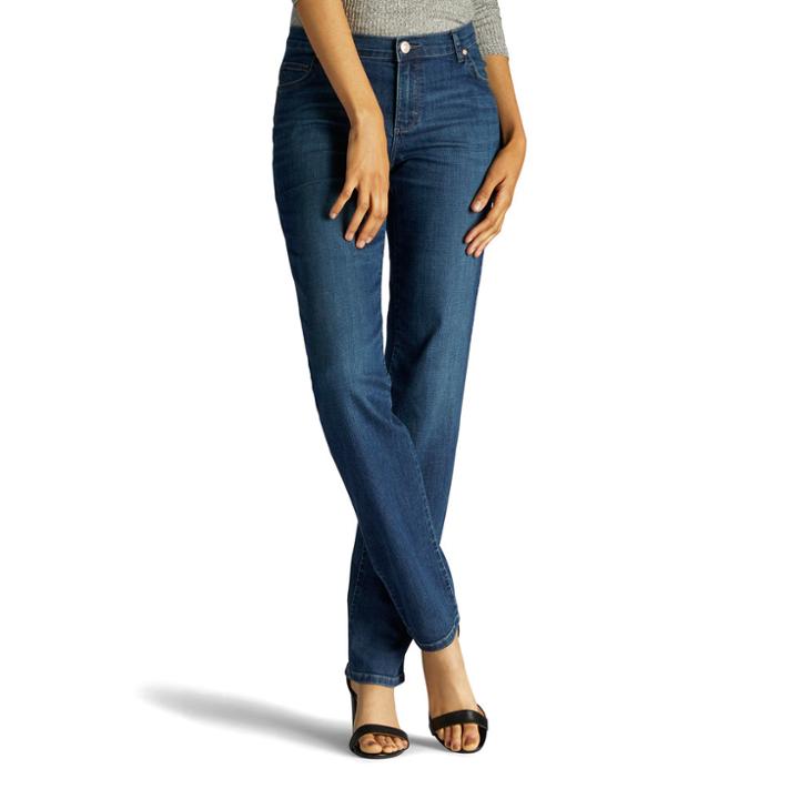 Women's Lee Relaxed Fit Bootcut Jeans, Size: 14 Short, Dark Blue