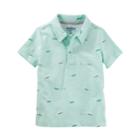Boys 4-12 Oshkosh B'gosh&reg; Patterned Polo Shirt, Size: 10, Blue Seafoam