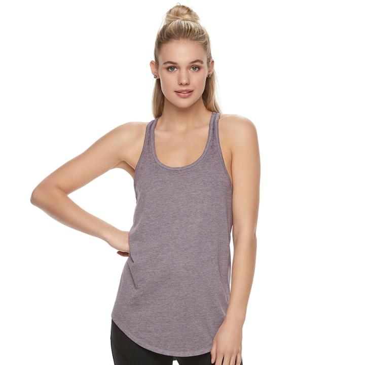 Juniors' So&reg; High-low Racerback Tank, Teens, Size: Small, Drk Purple