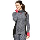 Women's Hottotties Brushed Jersey Long Underwear Cowlneck Top, Size: Medium, Dark Grey