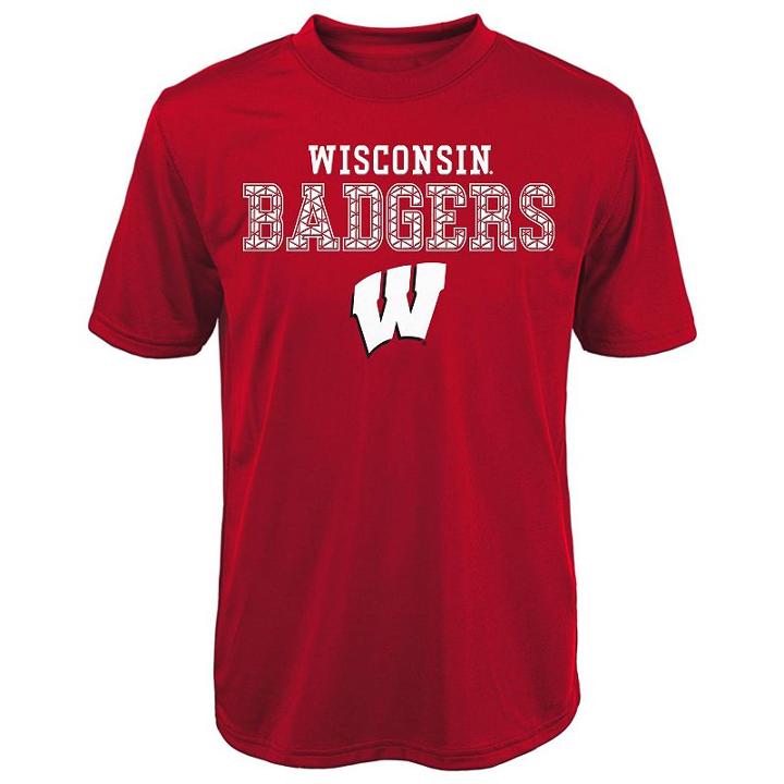 Boys 4-7 Wisconsin Badgers Fulcrum Performance Tee, Boy's, Size: S(4), Red
