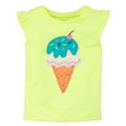 Girls 4-8 Carter's Ice Cream Cone Applique, Size: 4-5, Yellow