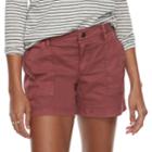 Women's Sonoma Goods For Life&trade; Utility Shorts, Size: 12, Dark Red