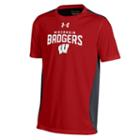 Boys 8-20 Under Armour Wisconsin Badgers Colorblock Tech Tee, Boy's, Size: M(10-12), Red