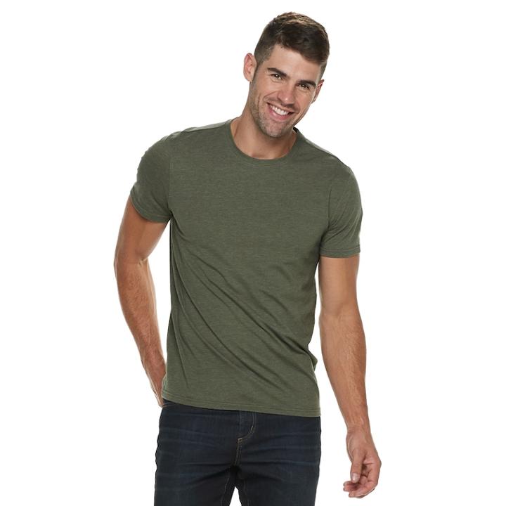 Men's Apt. 9&reg; Crewneck Lounge Tee, Size: Small, Dark Green