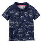 Boys 4-8 Carter's Slubbed Print Polo, Boy's, Size: 8, Ovrfl Oth