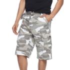 Men's Rawx Regular-fit Belted Cargo Shorts, Size: 36, White